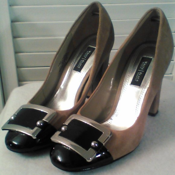 White House/Black Market Shoes - White House/Black Market 6 Theo Camel Suede Heels
